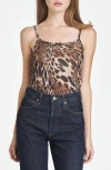 Wayf Maude Camisole & Cardigan Set In Leopard Print