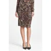 Wayf Maude Leopard Print Mesh Pencil Skirt In Leopard Print