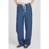 Wayf Mercer Denim Track Pants In Blue