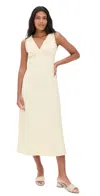 Wayf Midi Dress Straw Yellow In Straw Yellow