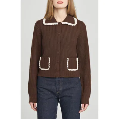 Wayf Millie Cardigan In Brown