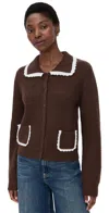 Wayf Millie Cardigan Chocolate In Brown
