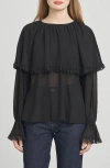 Wayf Mirabel Capelet Top In Black