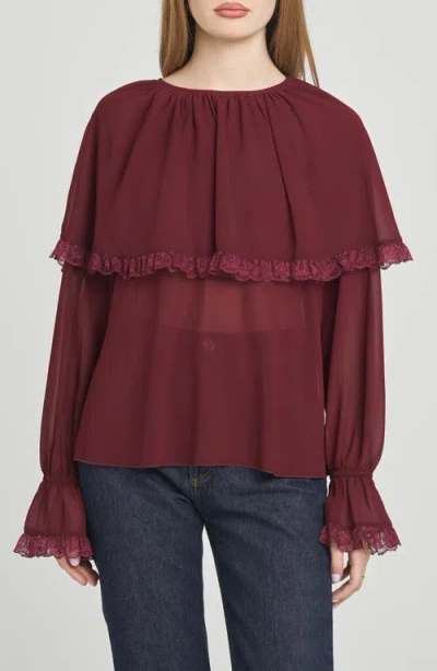 Wayf Mirabel Capelet Top In Red
