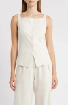 Wayf Naomi Linen Blend Vest In White