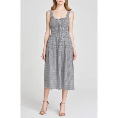Wayf Nina Smock Waist Seersucker Midi Dress