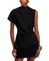 Wayf Nola Draped Top In Black