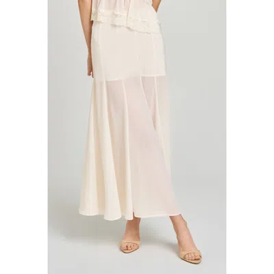 Wayf Norah Semisheer Skirt In White