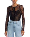 Wayf Penelope Lace Camisole & Cardigan Set In Black
