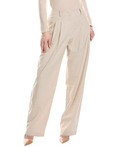 Wayf Pleated Trouser In Beige