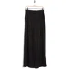 Wayf Pleated Wide Leg Satin Pants In Black