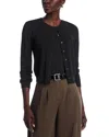Wayf Pointelle Cardigan Sweater In Black