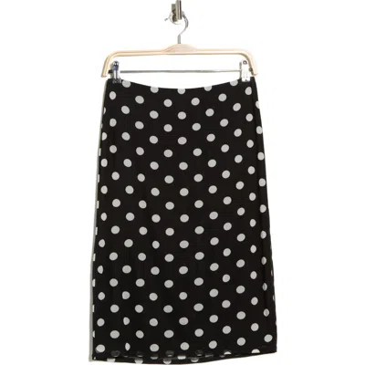 Wayf Polka Dot Midi Skirt In Black