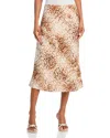 Wayf Porter Midi Skirt In Brown Pyth