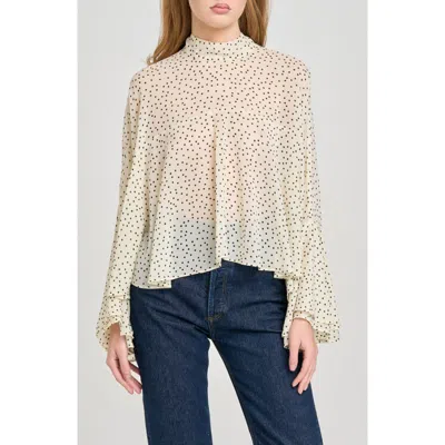 Wayf Reine Polka Dot Swing Top In White