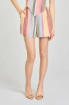 Wayf Rio Linen Blend Shorts In Multi