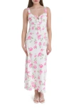 WAYF ROMEO FLORAL LINEN BLEND MIDI DRESS