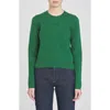 Wayf Sandy Pointelle Cardigan In Green
