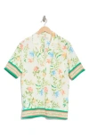 Wayf Scarf Camp Shirt In Vintage Scarf