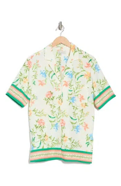 Wayf Scarf Camp Shirt In Vintage Scarf