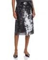 WAYF SEQUIN MIDI SKIRT