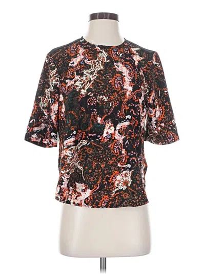 Pre-owned Wayf Short Sleeve Blouse In Black