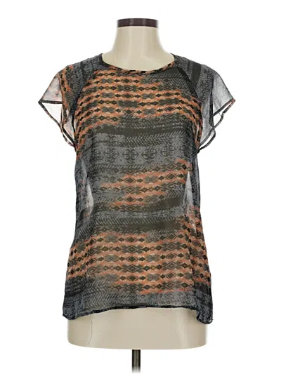 Pre-owned Wayf Short Sleeve Blouse In Gray