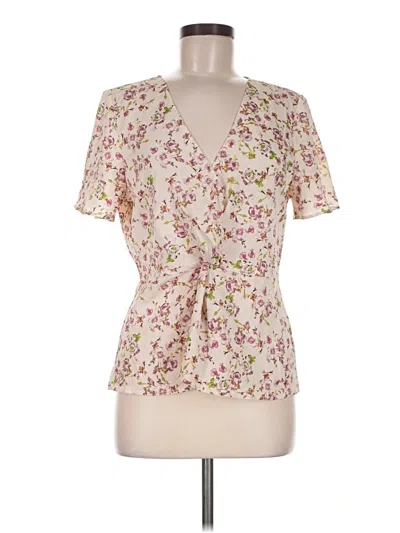 Pre-owned Wayf Short Sleeve Blouse In Ivory
