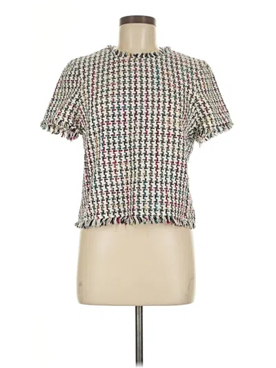 Pre-owned Wayf Short Sleeve Blouse In White