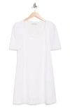 Wayf Short Sleeve Linen Blend Minidress