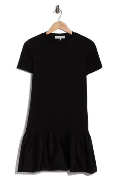 Wayf Short Sleeve Minidress In Black