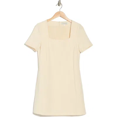 Wayf Short Sleeve Minidress In Cream
