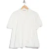 WAYF WAYF SHORT SLEEVE TIERED BUTTON-UP SHIRT