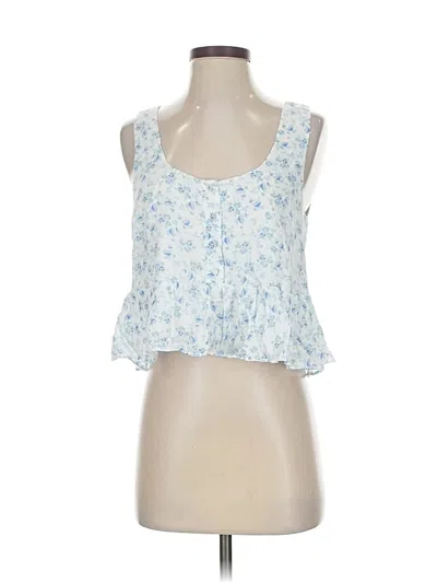 Pre-owned Wayf Sleeveless Blouse In Blue