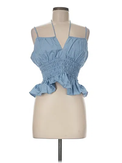 Pre-owned Wayf Sleeveless Blouse In Blue