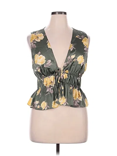 Pre-owned Wayf Sleeveless Blouse In Green