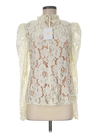 Pre-owned Wayf Sleeveless Blouse In Ivory