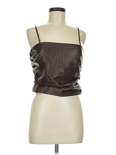 Pre-owned Wayf Sleeveless Top Brown Strapless Neckline Tops