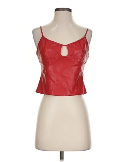 Pre-owned Wayf Sleeveless Top Red Halter Neckline Tops