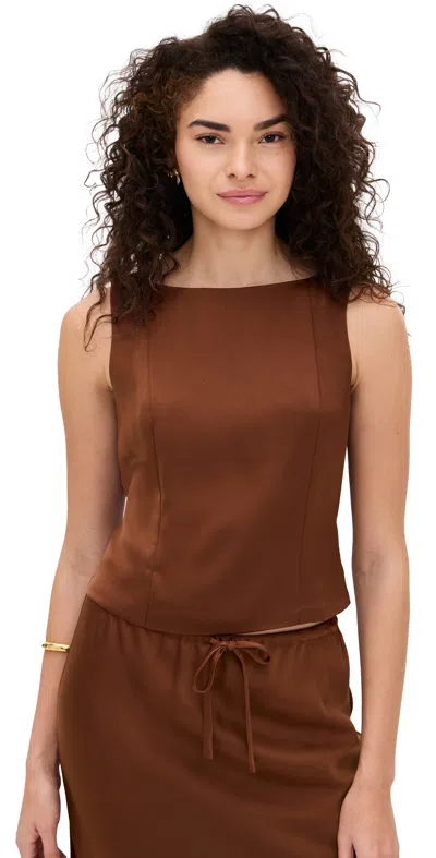 Wayf Sleeveless Top Redwood