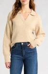 Wayf Sloan Rib Sweater In Brown