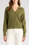 Wayf Sloan Rib Sweater In Olive
