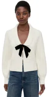 Wayf Sloane Bow Cardigan Ivory In White