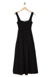 Wayf Smocked Fit & Flare Sundress In Black