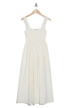 Wayf Smocked Fit & Flare Sundress In Ivory