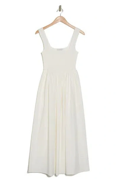 Wayf Smocked Fit & Flare Sundress In Ivory