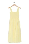 Wayf Smocked Fit & Flare Sundress In Yellow
