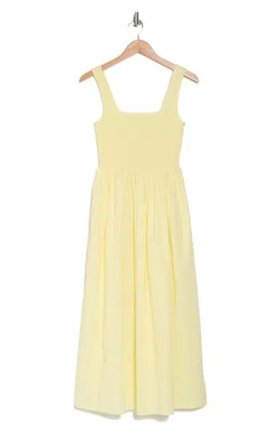 Wayf Smocked Fit & Flare Sundress In Yellow