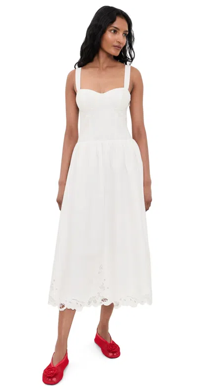 Wayf Somerset Midi Dress Ivory In White