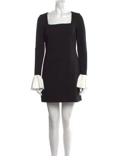 Pre-owned Wayf Square Neckline Mini Dress In Black